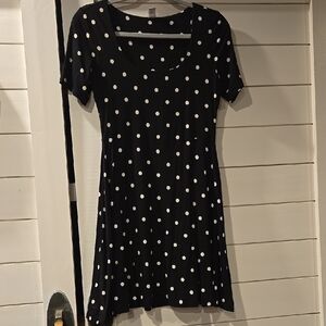 Polka Dot Black Dress